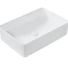 Beliani Badarmaturen<Waschbecken GELDO in Weiß - (W) 50 x (H) 13 x (L) 34 cm