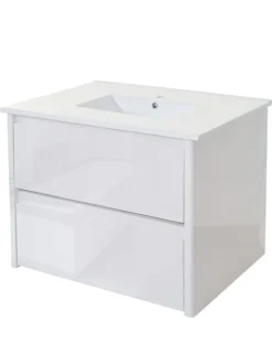 MCW Badmöbel<Waschbecken mit Unterschrank B19, Weiß