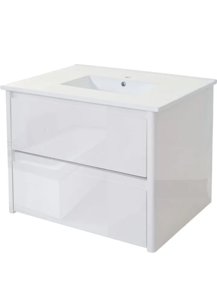 MCW Badmöbel<Waschbecken mit Unterschrank B19, Weiß