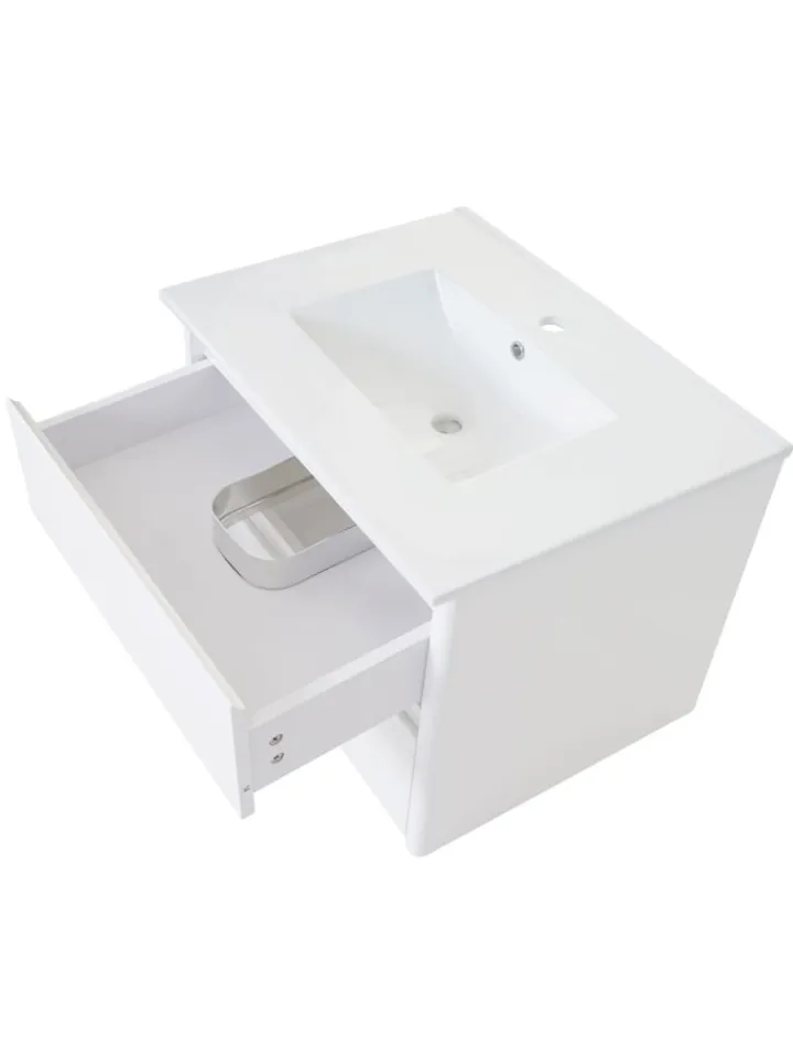 MCW Badmöbel<Waschbecken mit Unterschrank B19, Weiß