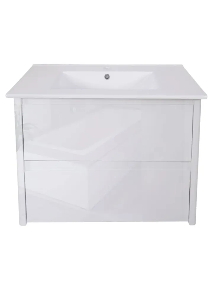 MCW Badmöbel<Waschbecken mit Unterschrank B19, Weiß