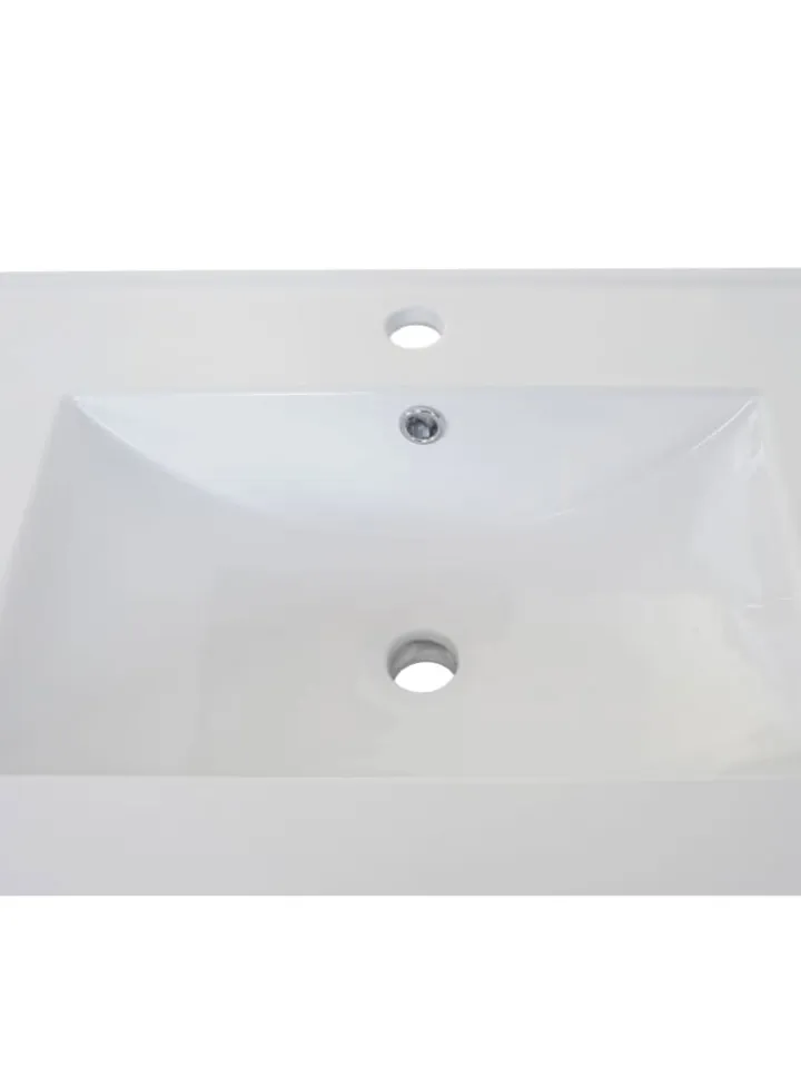 MCW Badmöbel<Waschbecken mit Unterschrank B19, Weiß