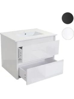 MCW Badmöbel<Waschbecken mit Unterschrank B19, Weiß
