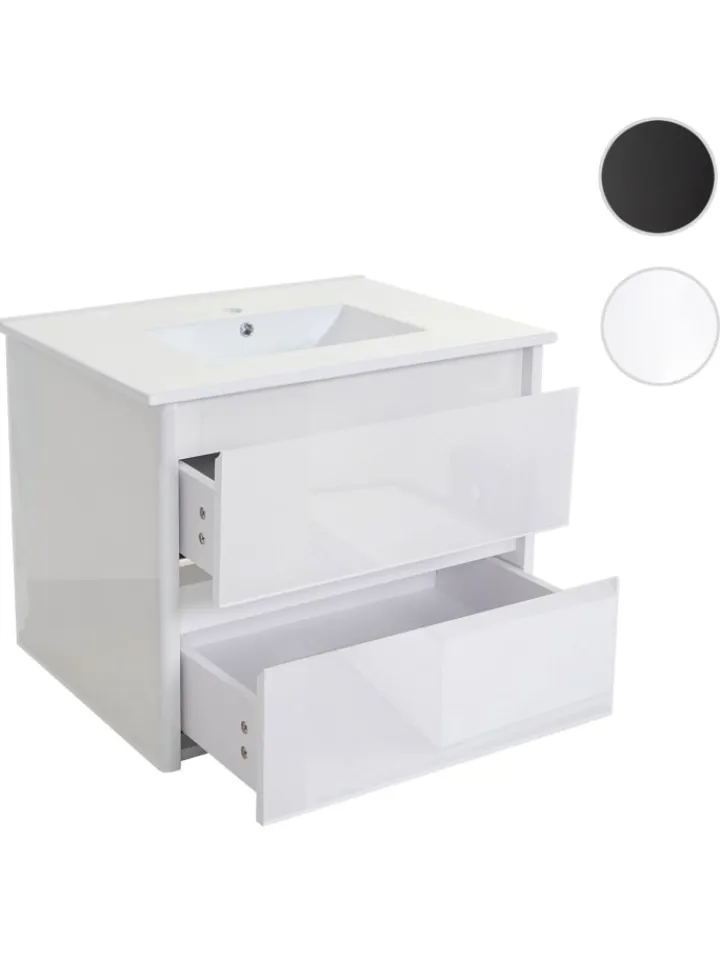 MCW Badmöbel<Waschbecken mit Unterschrank B19, Weiß