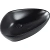 Beliani Badarmaturen<Waschbecken TIRIG in Schwarz - (W) 60 x (H) 14 x (L) 39 cm