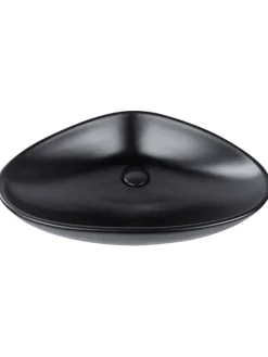 Beliani Badarmaturen<Waschbecken TIRIG in Schwarz - (W) 60 x (H) 14 x (L) 39 cm