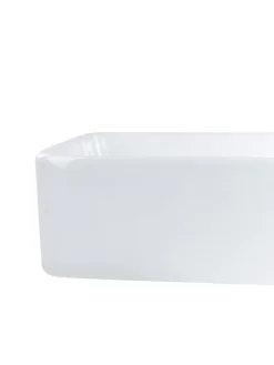 Beliani Badarmaturen<Waschbecken ULUA in Weiß - (W) 61 x (H) 11 x (L) 35 cm