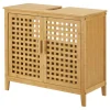en.casa Badmöbel<Waschbeckenschrank Ingmarsö in Beige (H)60cm (B)67cm (T)30cm