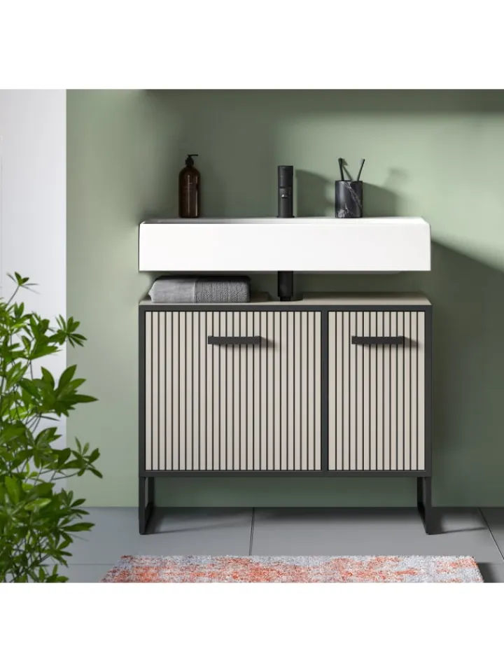 xonox.home Badmöbel|Badezimmermöbel<Waschbeckenunterschrank (B/H/T: 80x63x36 cm) in Kaschmir