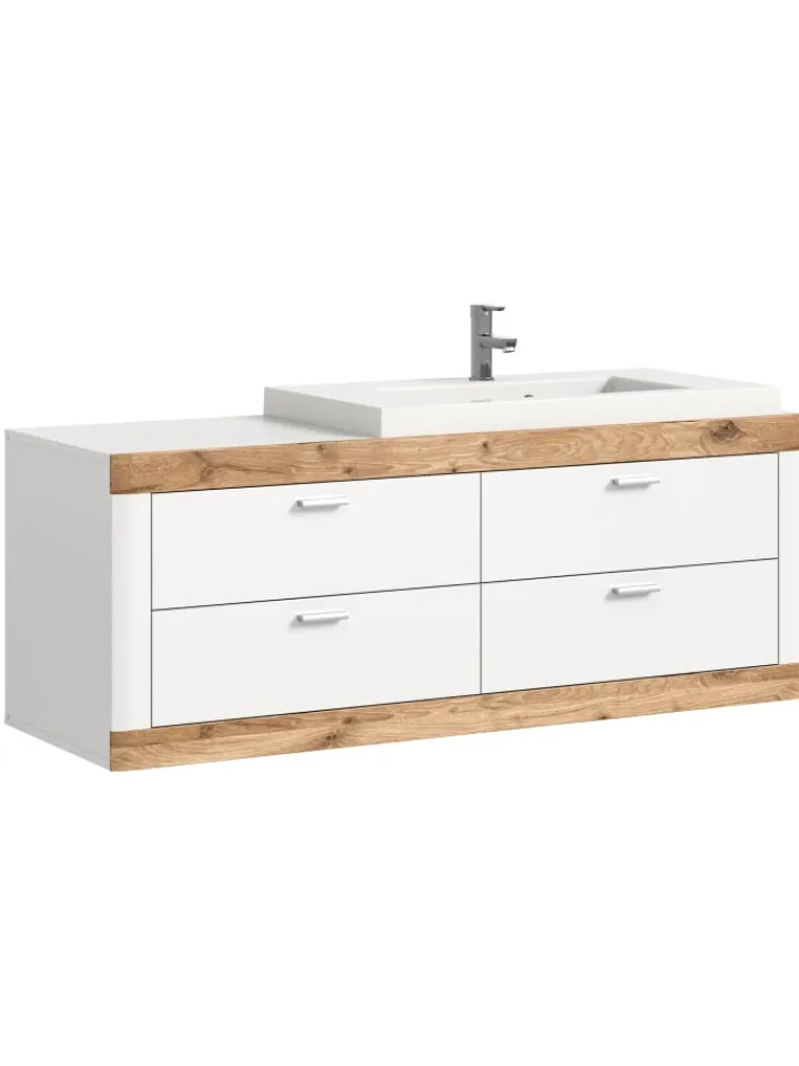 xonox.home Badmöbel|Badezimmermöbel<Waschbeckenunterschrank (B/H/T: 132x50x48 cm) in weiß