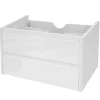 MCW Badmöbel<Waschbeckenunterschrank B19 hochglanz Soft-Close, Weiß