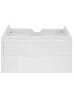 MCW Badmöbel<Waschbeckenunterschrank B19 hochglanz Soft-Close, Weiß