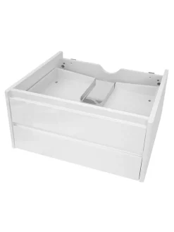 MCW Badmöbel<Waschbeckenunterschrank B19 hochglanz Soft-Close, Weiß