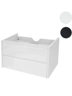 MCW Badmöbel<Waschbeckenunterschrank B19 hochglanz Soft-Close, Weiß