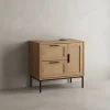 KADIMA DESIGN Badmöbel|Badezimmermöbel<Waschbeckenunterschrank Eiche-Optik 60x60x40 cm mit Tür und