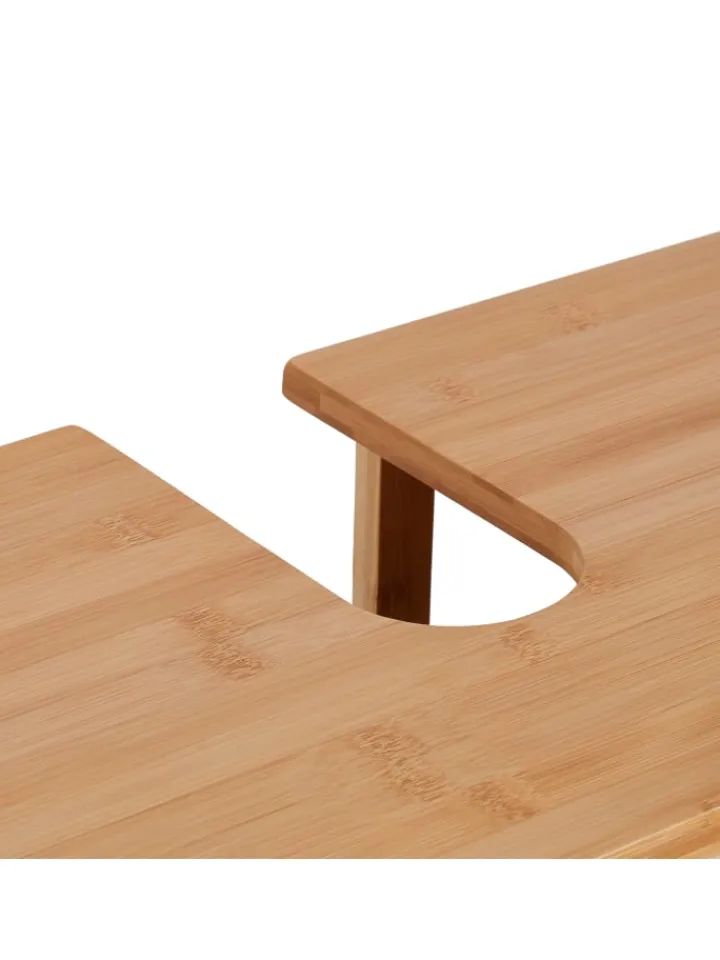 relaxdays Badmöbel<Waschbeckenunterschrank in Natur - (B)66 x (H)61 x (T)30 cm