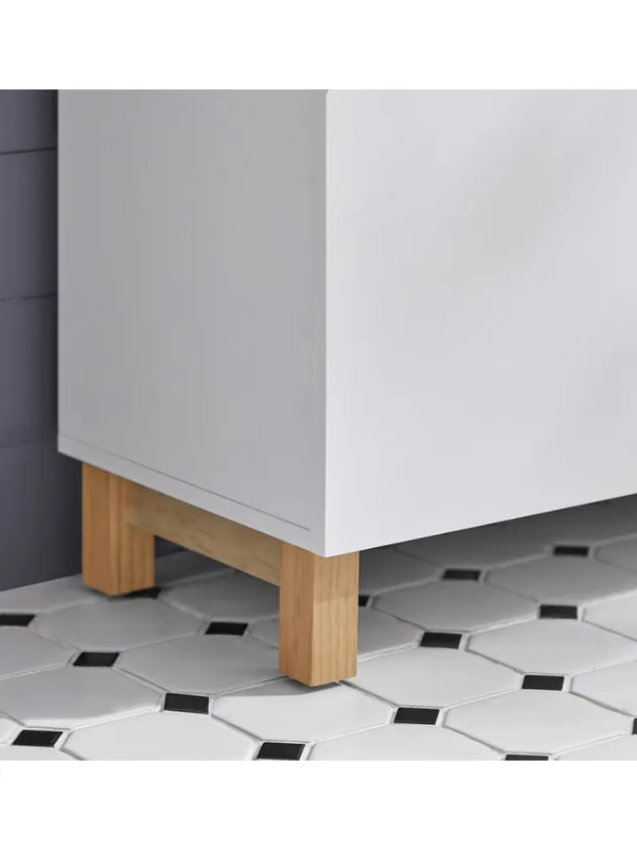 SoBuy Badmöbel<Waschbeckenunterschrank in Weiß - (B)60 x (H)60 x (T)30cm
