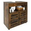 relaxdays Badezimmermöbel|Badmöbel<Waschbeckenunterschrank in Braun - (B)60 x (H)63 x (T)30 cm