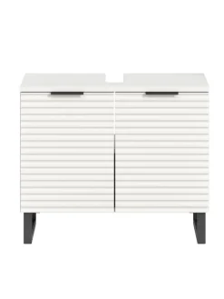 xonox.home Badmöbel<Waschbeckenunterschrank in weiß/weiß - (B) 70 x (H) 59 x (T) 34