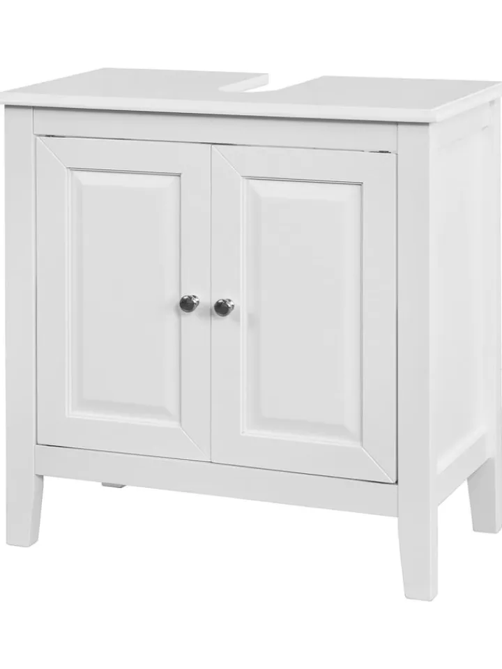 SoBuy Badmöbel<Waschbeckenunterschrank in Weiß - (B)60 x (H)62 x (T)30cm