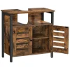 Songmics Badmöbel|Badezimmermöbel<Waschbeckenunterschrank in Braun/ Schwarz - (B)60 x (H)60 x (T)30 cm