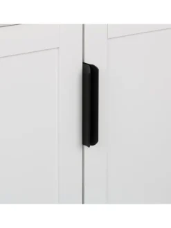 relaxdays Badmöbel|Badezimmermöbel<Waschbeckenunterschrank in Weiß - (B)60 x (H)60 x (T)30 cm