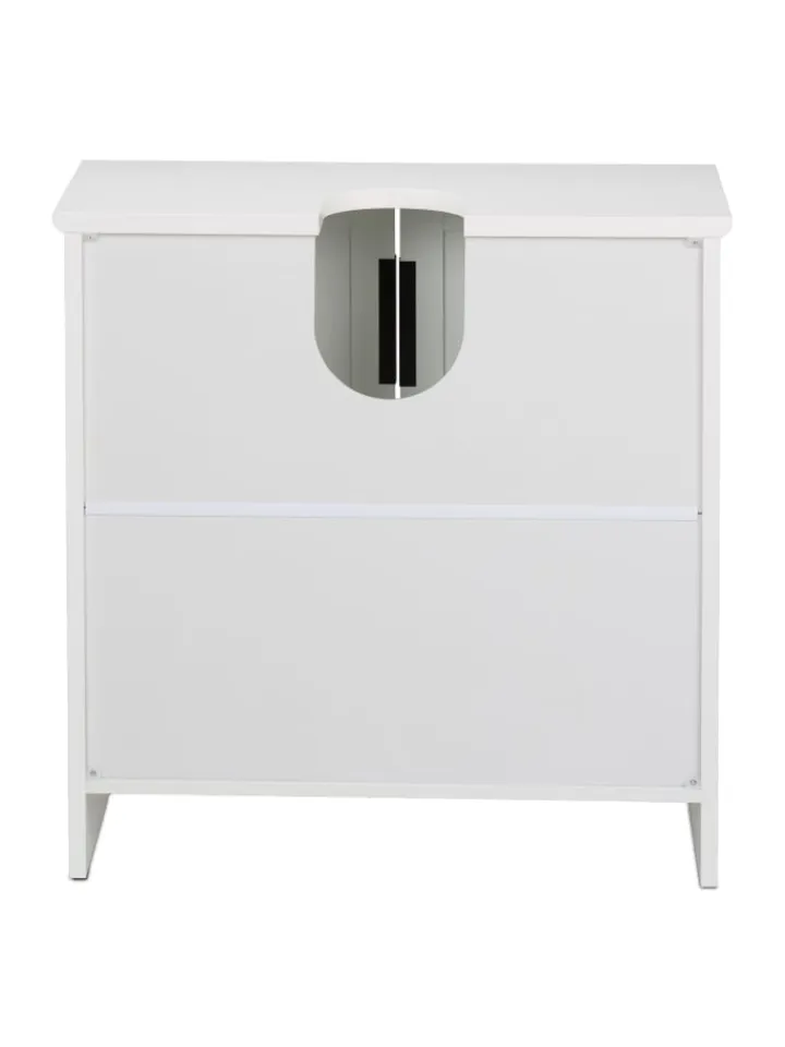 relaxdays Badmöbel|Badezimmermöbel<Waschbeckenunterschrank in Weiß - (B)60 x (H)60 x (T)30 cm
