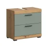 xonox.home Badmöbel<Waschbeckenunterschrank in Artisan Eiche/Salbei - (B) 60 x (H) 56 x (T) 37