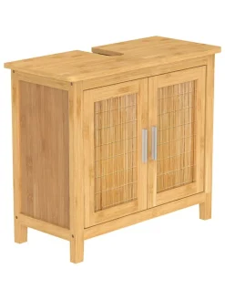 Schütte Badmöbel|Badezimmermöbel<Waschbeckenunterschrank in Hellbraun - (B)67 x (H)60 x (T)28 cm