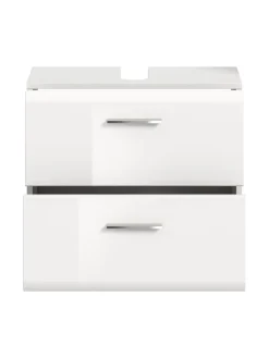 xonox.home Badezimmermöbel|Badmöbel<Waschbeckenunterschrank in Weiß/Weiß Hochglanz - (B) 60 x (H) 54 x (T) 30