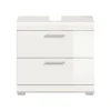 xonox.home Badmöbel|Badezimmermöbel<Waschbeckenunterschrank in weiß/weiß hochglanz - (B) 60 x (H) 56 x (T) 37