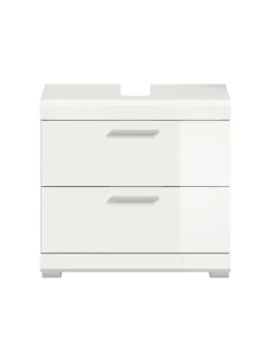 xonox.home Badmöbel|Badezimmermöbel<Waschbeckenunterschrank in weiß/weiß hochglanz - (B) 60 x (H) 56 x (T) 37