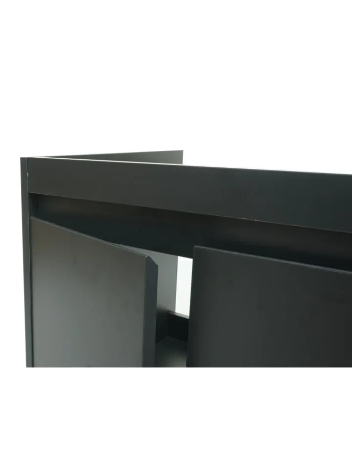 MCW Badezimmermöbel<Waschbeckenunterschrank L86, Schwarz