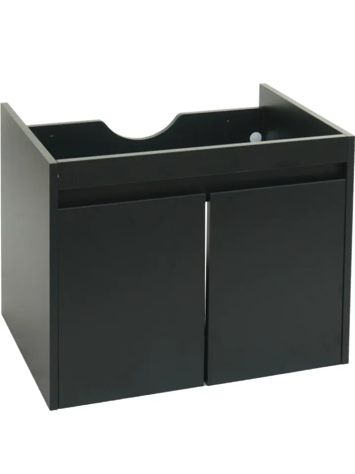 MCW Badezimmermöbel<Waschbeckenunterschrank L86, Schwarz