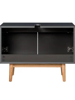 home24 Badmöbel<Waschbeckenunterschrank LINDHOLM in Matt Grau