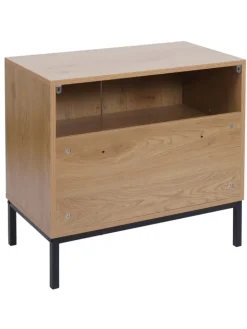MCW Badmöbel|Badezimmermöbel<Waschbeckenunterschrank O42 mit 2 Türen, Holzoptik natur