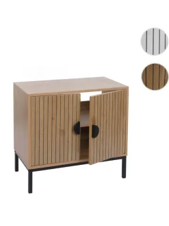 MCW Badmöbel|Badezimmermöbel<Waschbeckenunterschrank O42 mit 2 Türen, Holzoptik natur