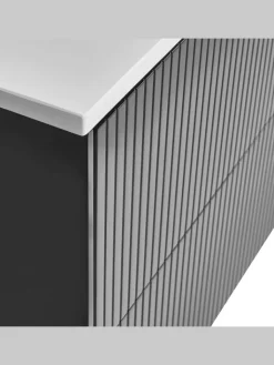 Beliani Badezimmermöbel|Badmöbel<Waschbeckenunterschrank QUINTELA in Schwarz/Weiß - (W) 80 x (H) 48 x (L) 52 cm