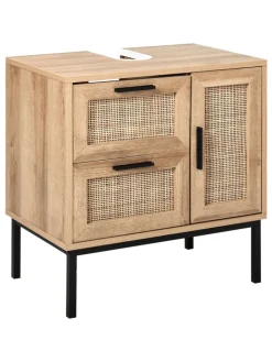 Beliani Badezimmermöbel<Waschbeckenunterschrank ROSELL in /Braun - (W) 60 x (H) 60 x (L) 40 cm