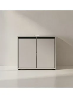 KADIMA DESIGN Badezimmermöbel<Waschbeckenunterschrank Soft-Close, 2 Türen, Made in Germany in Steingrau