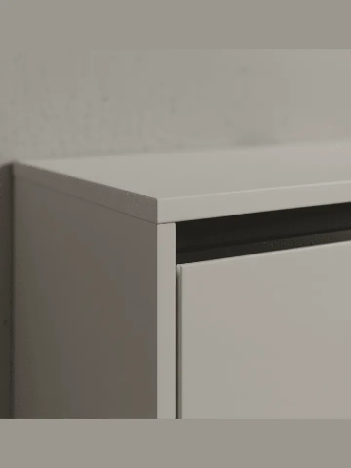KADIMA DESIGN Badezimmermöbel<Waschbeckenunterschrank Soft-Close, 2 Türen, Made in Germany in Steingrau