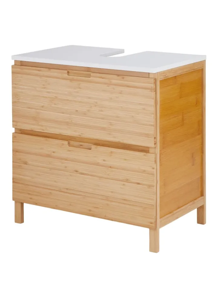 Butlers Badmöbel|Badezimmermöbel<Waschbeckenunterschrank WHITE SANDS in Braun / Weiß