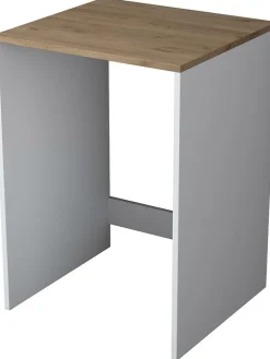 Evila Badmöbel|Badezimmermöbel<Waschmaschinen-Regal in Natur/ Weiß - (B)65 x (H)91,8 x (T)60 cm