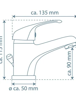 Schütte Badarmaturen<Waschtischarmatur "Athos" in Chrom