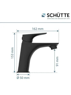 Schütte Badarmaturen<Waschtischarmatur "Boston" in Schwarz