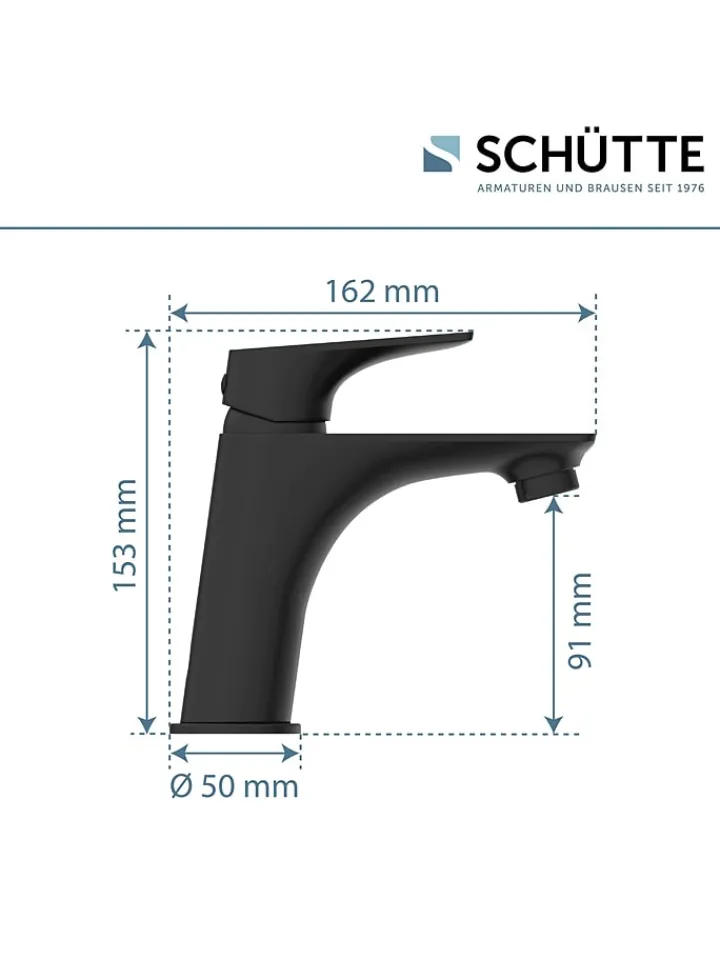 Schütte Badarmaturen<Waschtischarmatur "Boston" in Schwarz