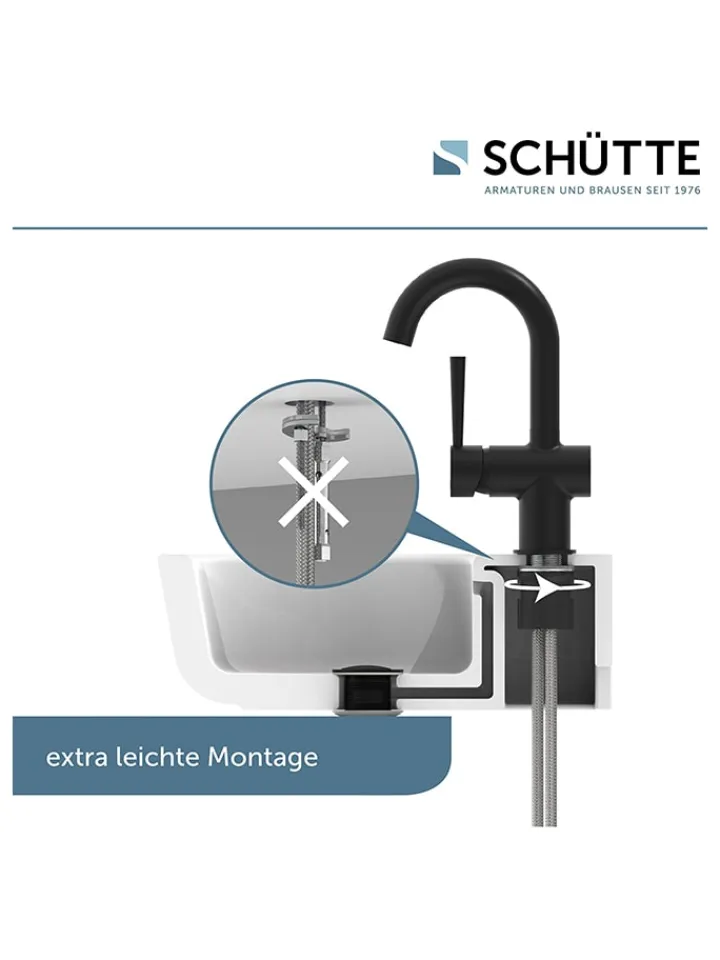 Schütte Badarmaturen<Waschtischarmatur "Cornwall" in Schwarz