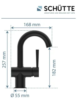 Schütte Badarmaturen<Waschtischarmatur "Cornwall" in Schwarz