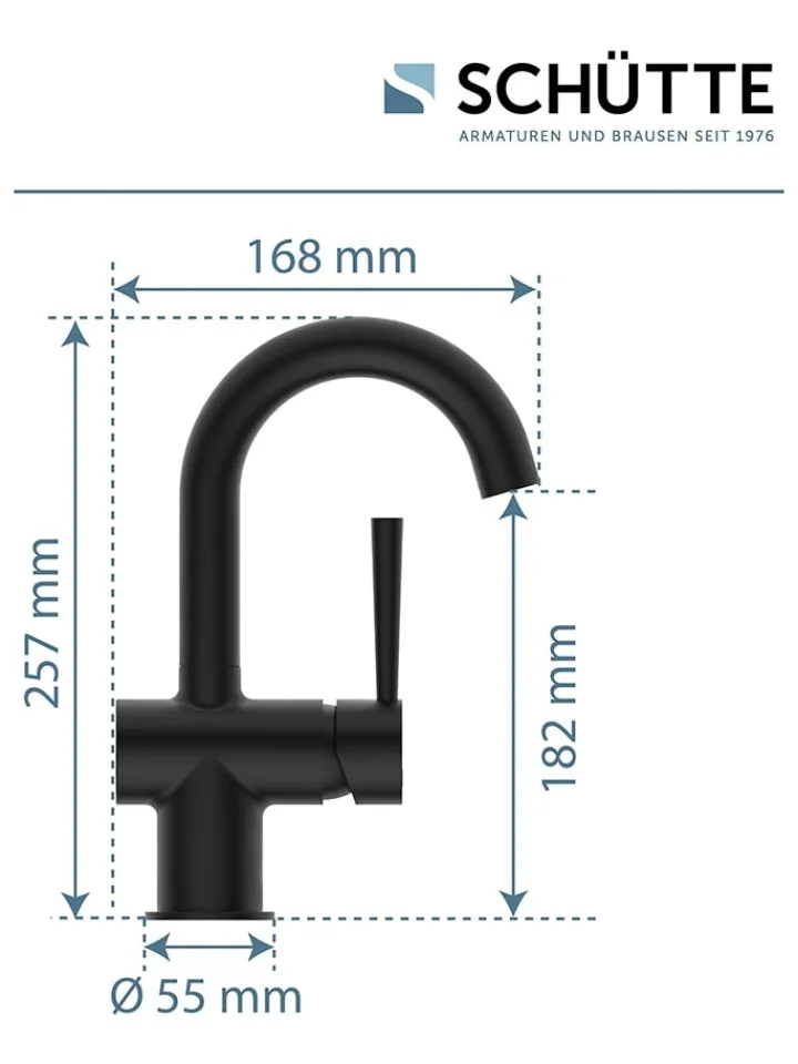 Schütte Badarmaturen<Waschtischarmatur "Cornwall" in Schwarz