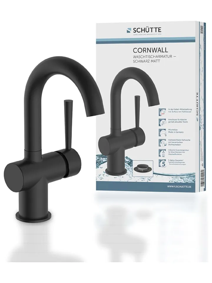 Schütte Badarmaturen<Waschtischarmatur "Cornwall" in Schwarz